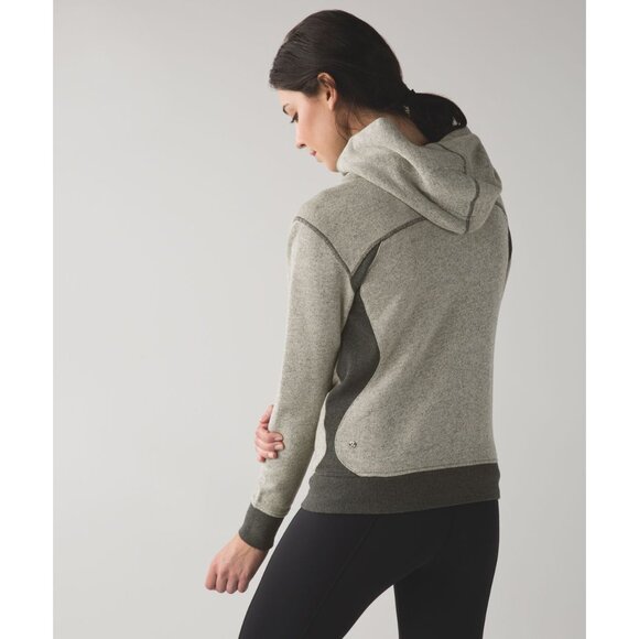 Lululemon Athletica On The Daily Hoodie Heathered Black Dark Grey French Terry 8 - Picture 2 of 10